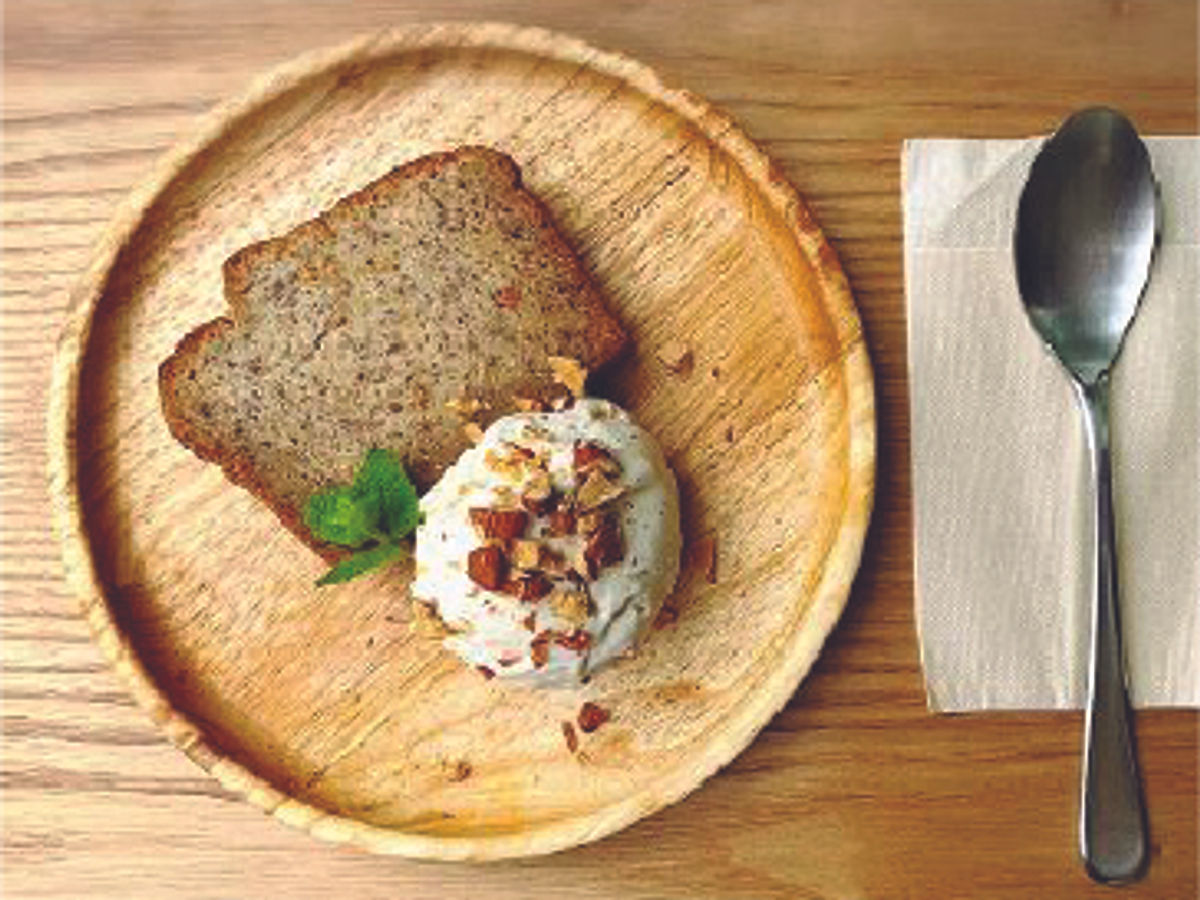 パウンドケーキ アイスクリーム ドリンク付き ヴィーガン