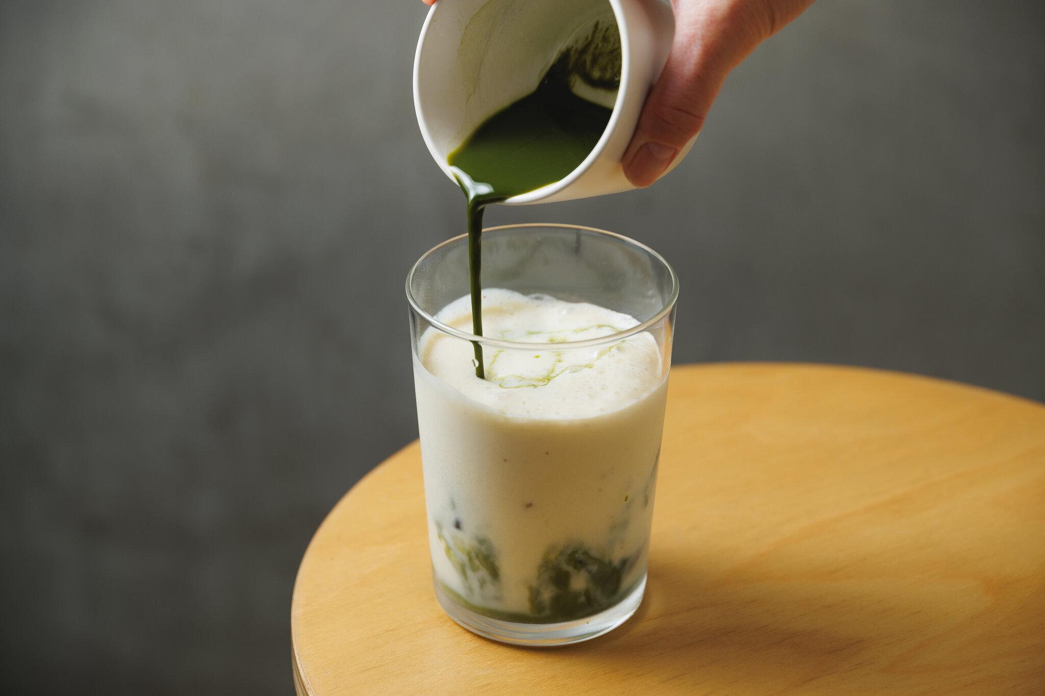 Matcha latte art